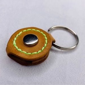 Handmade Leather Ring / Coin / Small Item Keeper with Snap Closure and K…